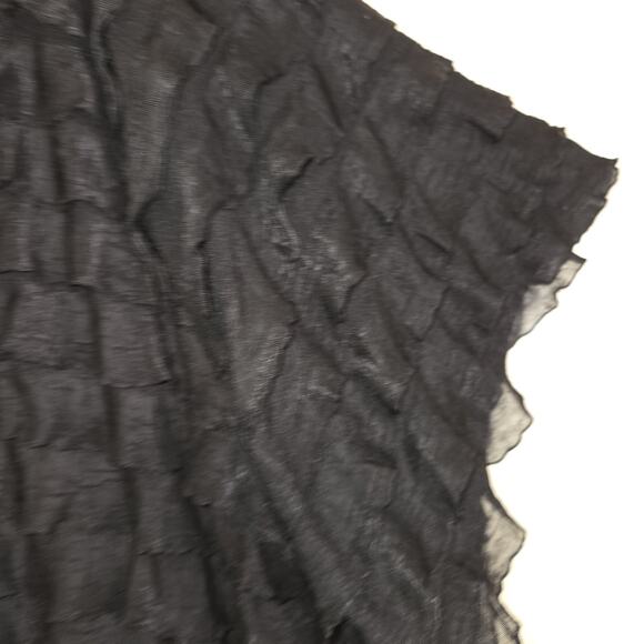 George Black Stretchy Top 4X 26/28W Tiered Ruffles Frilly Comfy Goth Witchy - Picture 4 of 15